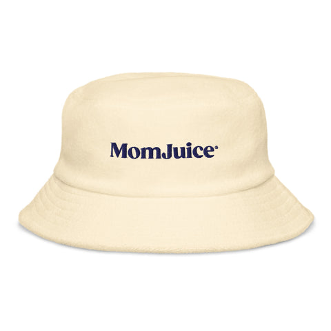Mom Juice Butter Yellow Bucket Hat on White Background