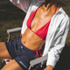 Rough Edge Cutoff Sweat Shorts