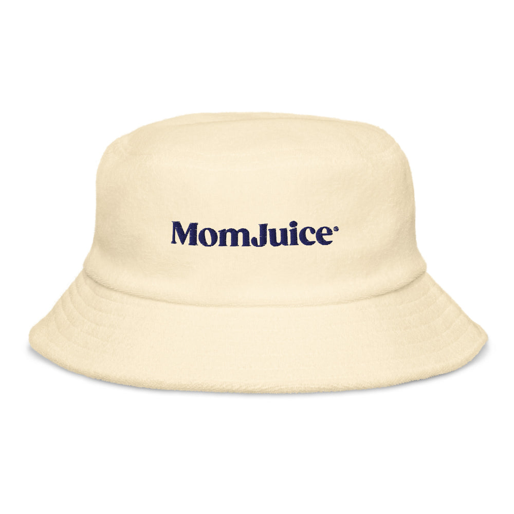 Mom Juice Butter Yellow Bucket Hat on White Background
