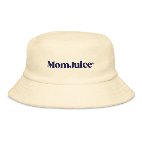 Mom Juice Butter Yellow Bucket Hat on White Background