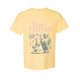 Yellow t-shirt with 'Rosé Everyday' text and graphics on a white background