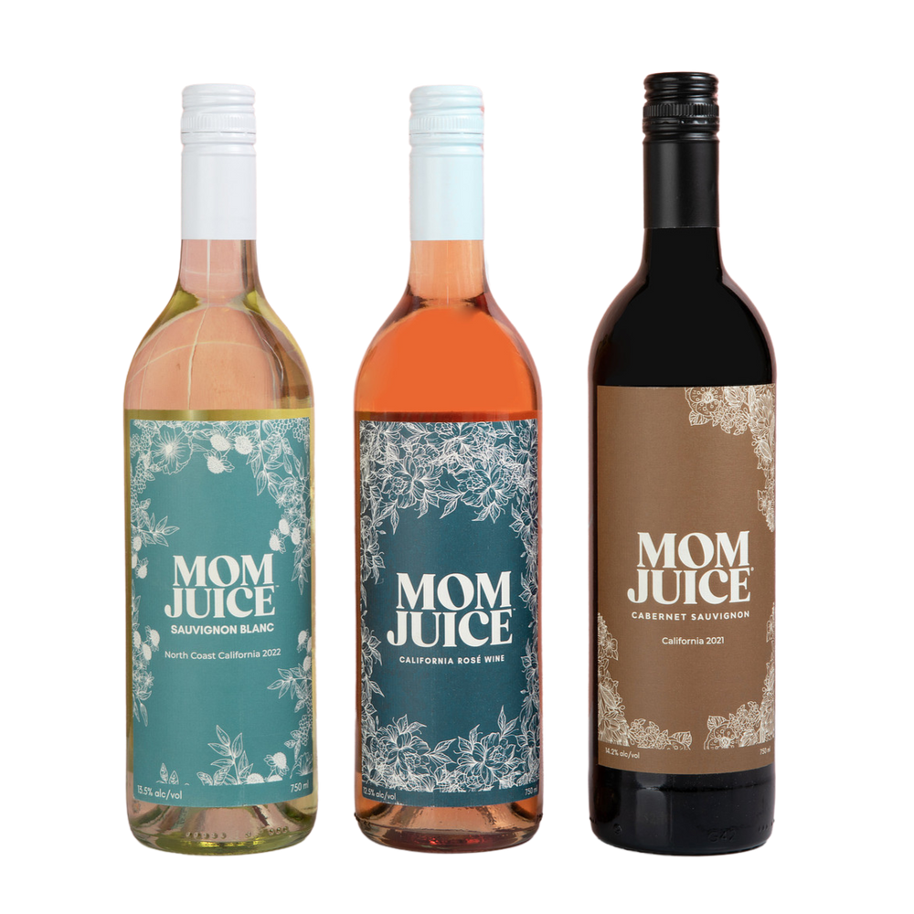 Mom Juice Sauvignon Blanc, Rosé, Cabernet Sauvignon