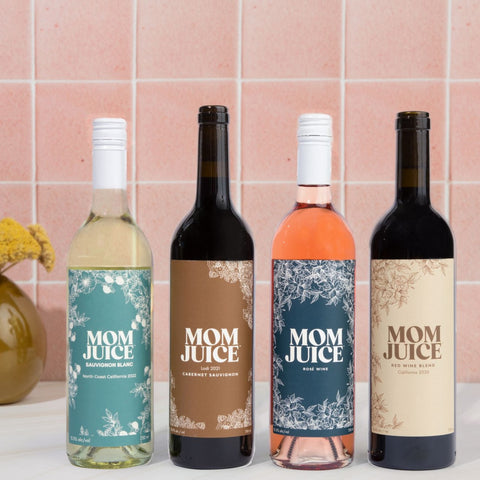 Mom Juice Sauvignon Blanc, Cabernet Sauvignon, Rosé and Red Wine Blend